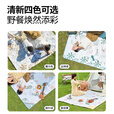 牧高笛（MOBIGARDEN）野餐垫 户外公园露营便携式防潮垫可机洗桃皮绒野餐垫 丛林绿200*180