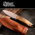 LIONSTEEL意大利lionsteel钢狮M1便携紧凑型M390钢户外刀 橄榄木 M390刃