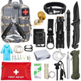 Grimar Jonsson新款应急储备物资 战备野外生存装备荒野求生宝盒工具箱套装户外 配黑色包-豪华套装 户外探险套装