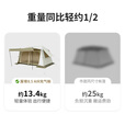 Naturehike挪客屋脊8.5充气帐篷户外露营一室一厅遮阳防晒雨水小屋3-4人双层 13㎡/一室一厅