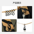 伯希和（Pelliot）登山扣八字扣S型挂扣户外背包挂钩钥匙安全扣16206803黑中号2个装