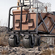 Aoran 露营推车可折叠户外手推野餐车营地拖车拉杆小拉车桌板野营车 咖色【露营套餐】配置如图