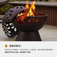 户外庭院取暖炉家用室内木柴木炭篝火烤火炉冬季露台花园烤火 星球取暖炉【送雨罩】