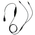科特尔得龙(CALLTEL)话务耳机配件/QD线3.5mm双插线带线控 音量调节/静音 GN接口