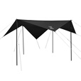 DOD日本精致户外露营野炊防雨防晒防风大空间凉棚天幕沙滩棚TT4-738 黑色TT4-738-BK 无地钉天幕杆