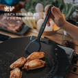 Awada户外硅胶炊具铲勺套装折叠锅铲汤勺便携黑化露营轻量化厨具 新硅胶4件套（黑色）