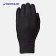 迪卡侬儿童手套SH100青少年户外冬季徒步摇粒绒保暖运动手套 黑色 4-6岁