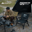 山趣（ShineTrip）户外铝合金克米特椅可拆卸折叠露营椅便携式05系列战术风椅子 椅子+侧边袋套装(战鹰沙)