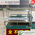 糜岚三轮车摆摊架子 不锈钢三轮车商用小吃车架子摆摊多功能烧烤车麻 加防尘软玻璃