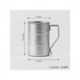 青芳日本AOYOSHI户外不锈钢马克杯 水杯茶杯咖啡杯工业复古磨砂银杯子 510465 400ML  马克杯