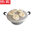 针娘锅圈家用做烧饼用铝锅燃气锅魁炉老式纯铝锅圈烤炉烧烤饼锅盔烤炉 鏊子+锅圈整套