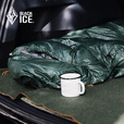 黑冰（BLACKICE）新标准羽绒睡袋户外E400E700E1000E1300露营信封鹅绒拼接 松绿色E400(10度)-联系客服优惠 M-174身高以下