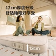 Naturehike挪客羽骨C12自动充气床垫 午休睡垫地垫户外露营家用便携加厚双人 黎草色/双人内置泵/132*200*12cm