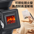 GDHOTITI铸铁加厚取暖炉新款柴煤两用煤炭炉子采暖柴火农村家用室内火炉 大号铸铁炮弹炉+大礼包