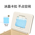 原始人冰块保温箱冷藏箱商用摆摊户外露营车载冰桶便携保冷小冰箱 14L款【配冰盒+冰袋*8】