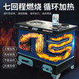 靠森数控锅炉煤电柴七回程反烧通炕家用取暖炉地暖养殖水暖炉具 160#数控七回程【煤柴款】