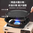 探险者（TAN XIAN ZHE）卡式炉烤盘韩式烤肉盘圆形水圈分离烧烤盘电磁炉户外烧烤盘套装 韩式烤盘+吸油纸+双重安全卡式炉