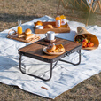 Naturehike挪客鹿野户外折叠桌便携式铝合金可折叠野餐烧烤手提小桌子露营桌 小号-复古色