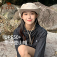 骆驼（CAMEL）渔夫帽女登山帽冬季加绒牛仔帽子爬山徒步遮阳帽男 【UPF50+轻量防晒】深灰2115-1 均码