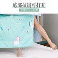 草木犀睡袋成人便携式水洗棉秋冬厚款室内防踢被神器办公室午休夹棉睡袋 厚款100*225点缀人生