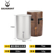 银蚁（SILVERANT） 纯钛茶具茶杯泡茶器户外茶壶鹰嘴双层防烫轻便收纳钛茶滤定制 纯钛鹰嘴泡茶器+皮套 + 50ml小茶杯5个