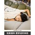 北山狼 成人睡袋冬季石墨烯加厚加宽防寒户外露营午休两用单人被子 双人款-5.0Kg风松绿【送植绒枕】