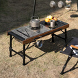 Naturehike挪客方折IGT户外折叠组合桌 露营野营野餐烧烤超轻铝合金可拆卸桌 雪原-折叠单头燃气炉【黑色】
