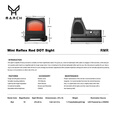 MARCH红点全息瞄准镜五米归零RMR反射光学瞄20MM卡槽带底座瞄镜黑色 黑色