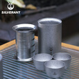 银蚁（SILVERANT） 纯钛茶具茶杯泡茶器户外茶壶鹰嘴双层防烫轻便收纳钛茶滤定制 钛晶鹰嘴泡茶器+皮套 + 50ml小茶杯4个
