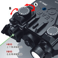 ir镭射指示器侧挂配件红外尼龙多功能战术手电红绿激光MAWL爆闪光 黑色【绿激光+红外线+手电】