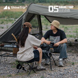 山趣（ShineTrip）户外05系超轻战术马扎铝合金露营便携式旅行徒步沙滩折叠凳子 逐暮黑(含收纳包,不含魔术贴)