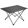 原始人户外折叠桌椅露营野餐装备用品铝合金蛋卷桌子椅子套装全套 升级款全黑-大号（送收纳袋）