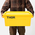 THOR日本居家用品IGT储物箱带盖户外搬运箱露营装备车载收纳箱 53升箱 黄色