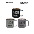 山趣（ShineTrip）户外05系战术风露营杯304双层不锈钢便携野餐咖啡杯茶杯带盖 燃尽灰