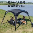 black dog黑狗自动穹顶天幕速开户外露营自立免搭建黑胶遮阳棚 主体穹顶月光米
