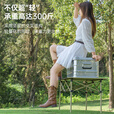 清系户外折叠桌便携式露营桌子野餐桌椅套装野营用品装备蛋卷桌露营椅 加厚黑色方桌三件套