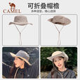 骆驼（CAMEL）渔夫帽女登山帽冬季加绒牛仔帽子爬山徒步遮阳帽男 【UPF50+轻量防晒】深灰2115-1 均码