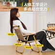 骆驼户外露营折叠椅便携式靠背写生躺椅野营钓鱼凳美术生椅子克米特椅 卡其色-钢管椅架-承重120KG-1J722C7586J