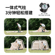Naturehike挪客屋脊8.5充气帐篷户外露营一室一厅遮阳防晒雨水小屋3-4人双层 13㎡/一室一厅