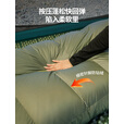 北山狼户外羽绒睡成人加厚轻量化保暖单人冬季睡袋露营 棕绿色-600克90白鸭绒睡袋