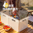 原始人（The Primitive）户外炉具挡风板加厚折叠卡式炉风板炉头灶具防风罩气炉风罩 四折折叶绿挡风板【配收纳袋】