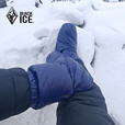 黑冰（BLACKICE）户外灰鹅绒羽绒脚套 冬季室内轻量保暖袜套Z2163 天蓝 S