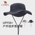 骆驼（CAMEL）渔夫帽女登山帽冬季加绒牛仔帽子爬山徒步遮阳帽男 【UPF50+轻量防晒】深灰2115-1 均码