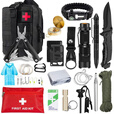 Grimar Jonsson新款应急储备物资 战备野外生存装备荒野求生宝盒工具箱套装户外 配黑色包-豪华套装 户外探险套装