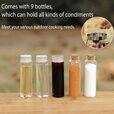 MDUG户外野营调料瓶收纳袋送9个玻璃调味瓶收纳包调料瓶组合套装 卡其色 含9个瓶子