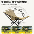 谷舰沐户外露营折叠椅躺椅午休椅可坐可躺可睡承重500斤加厚便携月亮椅 绿色带腿托