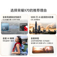HONOR/荣耀X70 5G智能手机十面抗摔防水8300mAh大电池5000万AI超清防抖影像AI编辑 竹韵青 8GB+256GB