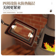 欧乐奇柴火取暖炉冬天家用室内采暖炉农村无烟柴煤两用炭火炉网红烤火炉 【铸铁可通炕】大号特厚款+4米烟筒2弯头+防烫网礼包