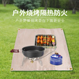 荒野猎人 WILD HUNTER户外野营防火毯灭火布烧烤隔热垫防扎手硅胶耐高温玻璃纤维阻燃布 黑色硅胶防火毯--小号