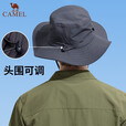 骆驼（CAMEL）渔夫帽女登山帽冬季加绒牛仔帽子爬山徒步遮阳帽男 【UPF50+轻量防晒】深灰2115-1 均码
